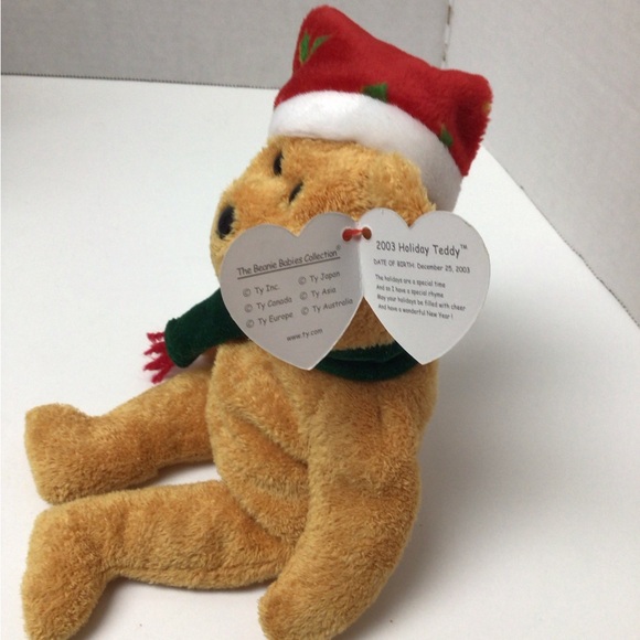 Ty Beanie Baby Retired 2003 Holiday Teddy - Picture 2 of 3